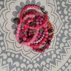Set of 9 CFC Pink Bracelets